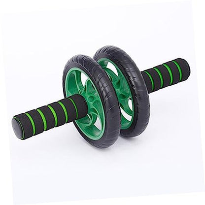 Dual-wheel Fitness Roller Silent Operation and Knee Pad Portable Abdominal Exercise Equipment for Muscle Building and Green