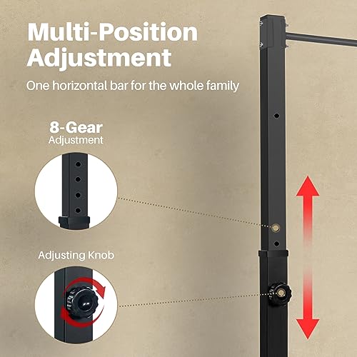 Pull Up Station, Bongkim Power Tower Portable Pullup Bar Station, Pull Up Bar for Home Gym, Pull Up Tower Station 330LBS