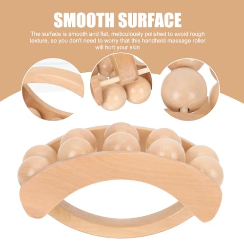 DOITOOL Neck Roller Massager 5.70X3.54X3.14In Manual Acupoint Massage Roller for Home Use Handheld Body and Shoulder Muscle Relief Tool