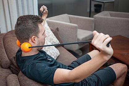 activelife - HighTrainer, Double Lacrosse Resistance Band and Balls Massager for Deep Tissue Massage, Gaming Accessory for Comfort, Stretching and Exercise for the Back, Neck and Shoulders