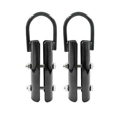 1.5” Climbing Rope Clamp，2 Sets Rope Climb Clasp Workout Rig Attachment Hook for Rope Climbing Garage Gym Fitness Equipment with Carabiner Eyehook Strength Training Home Indoor Safety