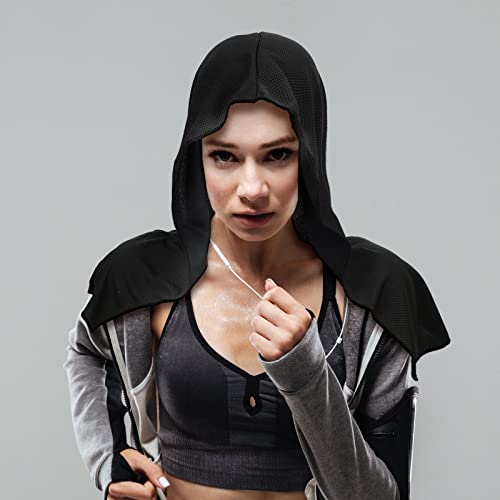 Bencailor 6 Pcs Cooling Hoodie Sport Cooling Towels - color: Gray/Royal Blue/Black