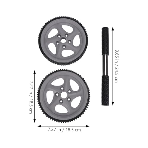 GALPADA Portable Dual Wheel Ab Roller for Home Fitness Core Strength Trainer with Ergonomic Grips Whisper-quiet Wear-resistant Wheels Suitable for Beginners and Advanced Users