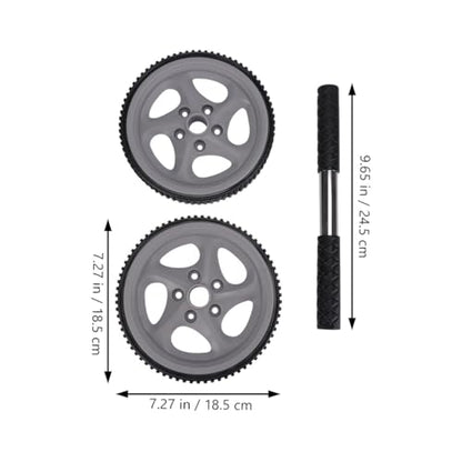 GALPADA Portable Dual Wheel Ab Roller for Home Fitness Core Strength Trainer with Ergonomic Grips Whisper-quiet Wear-resistant Wheels Suitable for Beginners and Advanced Users