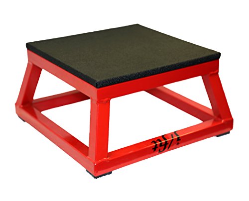 JFIT Plyometric Boxes - Made in Taiwan NO Assembly Required Single - Height Box Set and Adjustable Box Options Plyometric Platform and Jumping Agility Box for Training Conditioning Strength Training - style: 6" Height (Single Plyo Box)