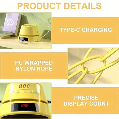 Hyperhop Auto Jump Trainer, Automatic Jump Rope Machine, Ropeless Skipping Rope with Remote Control & Digital Counter, 10-Speed Adjustable, USB Rechargeable