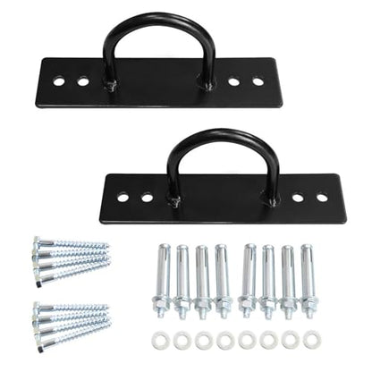 2 Sets Battle Rope Anchor, Wall Ceiling Mount Bracket for Suspension Strap, Yoga Swing & Hammock, Body Weight Strength Training Systems