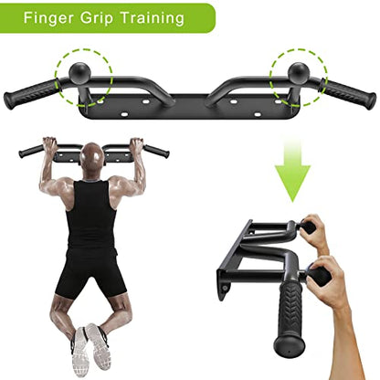 SELEWARE Heavy Duty Welded Pull Up Bar Wall/Joist/Ceiling Mount Chin Up Bar - color: C2: Black Wall Mount Pull Up Bar