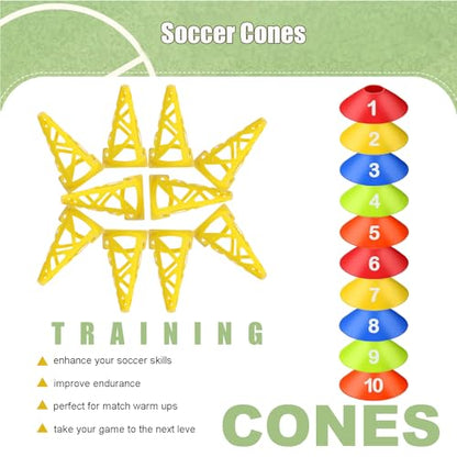 Agility Ladder & Speed Hurdles Soccer Training Equipment Kit Football Training| Footwork Drills | Cones Goalkeeper Practice Equipment for Kids Youth Adult