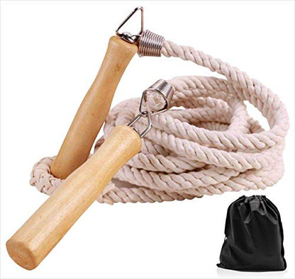 ACEONE Long Jump Rope, Multiplayer Skipping Rope with Wooden Handle for Kids and Adult, Team Group Jumping Rope for School Sport and Outdoor Activity - size: 23ft