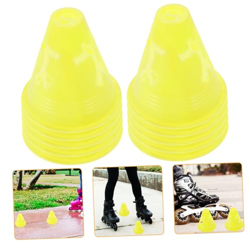 Toddmomy Skating Sign Bucket Practice Cones Small Traffic Cones Training Cones Play Cones Plastic Cones Sports - color: Yellow
