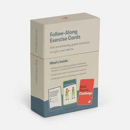Dumbbell Transformation Journal & Elevate Exercise Cards Home Workout - style: Hardcover Journal, and Exercise Cards