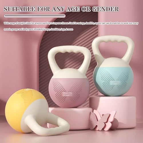 Kettlebell Weights Office Strength Training Soft Kettle Bells, Gym Muscle Strengthening Kettle Ball, Ergonomic Wave Handle, Gift(Yellow-8kg) - color: Yellow-8kg