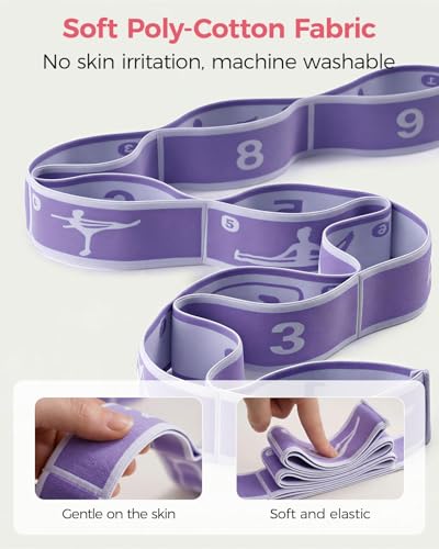 2 PCS Stretch Strap for Kids Gymnastics Multi-Loop Elastic Strap for Ballet, Latin, Dance, Yoga, Children Flexibility Training & Exercise Resistance Yoga Band- 8 Loops
