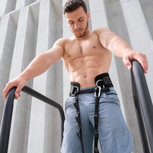 Dip Belt with Adjustable Chain or Rope for Weightlifting, Calisthenics, Crossfit, Up to 660lbs of Load - Heavy Duty Weight Belt for Pull-ups and Dips, Adapted to Every Morphology