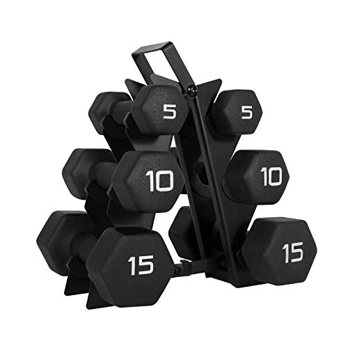 CAP Barbell Neoprene Dumbbell Weights Pairs & Sets | Black - style: 60 lb Set