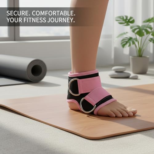 Ankle Weights with Soft Sponge Padding and Adjustable Hook and Loop Straps for Walking, Yoga, and Fitness (1 PC) - color: Pink