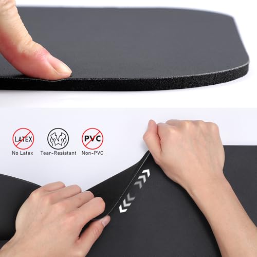 TOBWOLF Non-Slip Mat Compatible with Peloton Bike, Concept 2 Rowing Machine - color: 6mm Vibration Absorbing Exercise Bike Mat