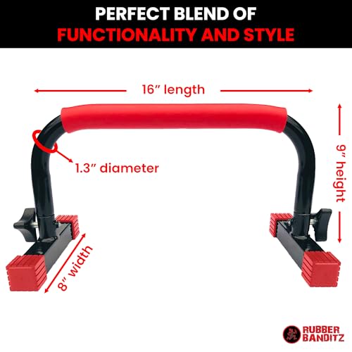 Parallette, Parallel Bars & Dip Station | At Home Gym Workout Equipment, L-Sit Bars & Calisthenics Equipment for Home. Perfect for Push Ups, Dips, Handstands & Gymnastics.