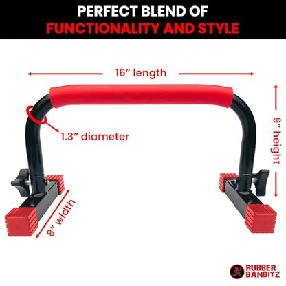 Parallette, Parallel Bars & Dip Station | At Home Gym Workout Equipment, L-Sit Bars & Calisthenics Equipment for Home. Perfect for Push Ups, Dips, Handstands & Gymnastics.