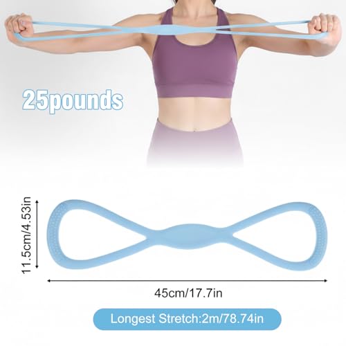 Arm Resistance Bands 8 Shaped Resistance Bands with Handles for Shoulder Back Arm Workout for Yoga Fitness Equipment