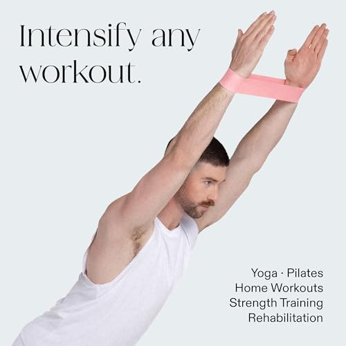 Bala Bands Resistance Bands, Non-Slip Fabric Exercise Bands - color: BLUSH, CHARCOAL, SAND, size: Compact Bands (Set of 3)