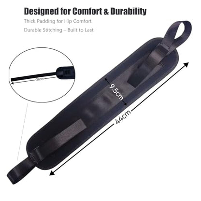 Hip Thrust Belt for Glute Training, Adjustable, Fits Dumbbells & Kettlebells