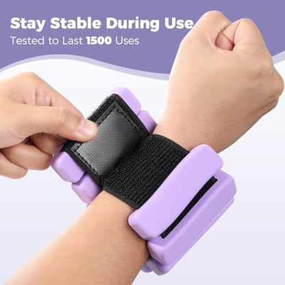 Sportneer Wrist & Ankle Weights for Women & Men Set of 2 (1LB/2LB Each) - Soft Silicone Arm & Leg Weights for Pilates, Yoga, Walking, Barre, Home Workout, Water Aerobics