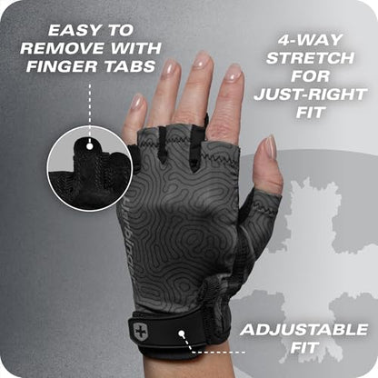 Harbinger Pro Gloves 3.0 - High Performance Training Gloves, Enhanced Grip, Breathable 4-Way Stretch, Adjustable Wrist Closure, Large, Women's - color: Slate Blue, size: Small