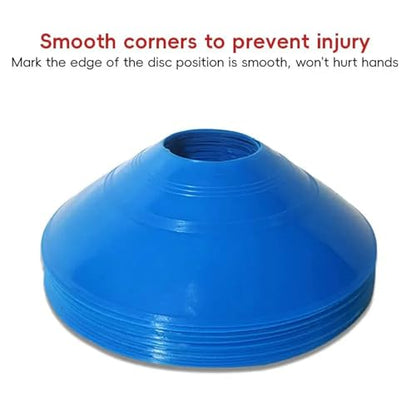 Plastic Cones 20pcs Thickened Training Cones Soccer Agility Discs Football Sports Marker Set Equipment Accessories For Outdoor Indoor Games(Orange)