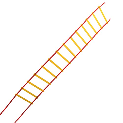 14 Rung Alacrity Speed Training Ladder for Soccer and Football with Storage Bag, Made of Durable PP Plastic and High-Density Braid Belt, Easy to Carry and Store