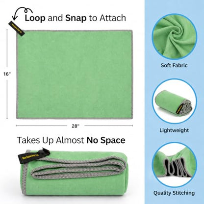 Backpacking Ultralight Quick Dry Microfiber Soft Fast Drying Hand and Face Towel Wash Cloth Camping Yoga Hiking Active Lifestyle (Green, Medium16x28) - color: Green, size: Medium