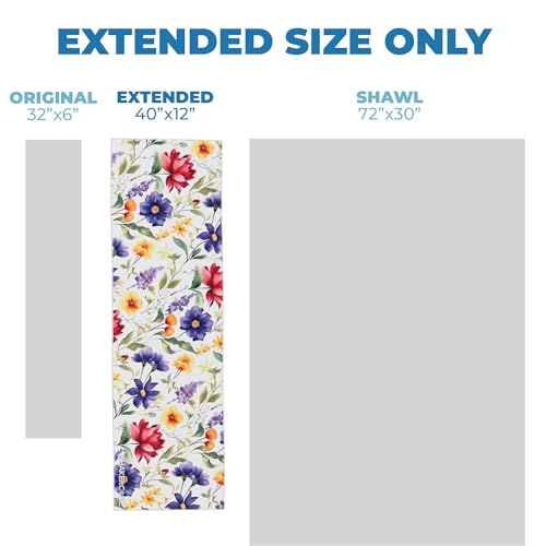 Extended Size Cooling Towel – Be Cool in Style - Heat Relief, Soft, Lightweight, Sun Protection, Easy Clean - Perfect for Biking, Hiking, Running, Yoga, Golf, Gardening - Summer Flower M - color: Summer Flower