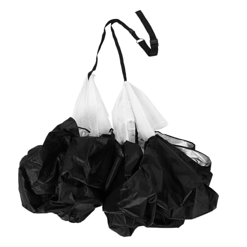 VANZACK Running Training Parachute Speed Resistance Parachute for Athletes Portable Adjustable Black