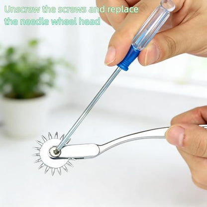 Stainless Steel Gear Roller Windmill Massage Tool for Skin Nerve Sensitivity Testing
