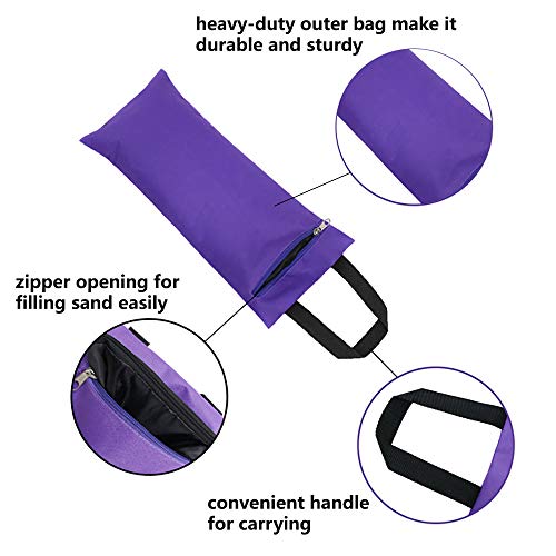 GOGO Yoga Sandbag for Workout Fitness, Unfilled Sand Bag with Waterproof Inner Bag, 16 x 7 Inch