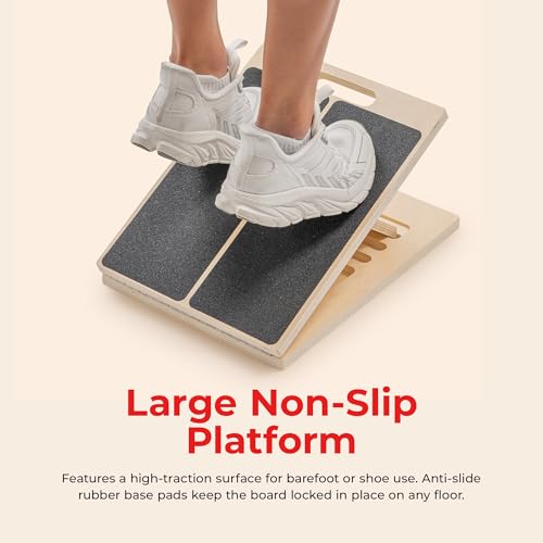 Sunny Health & Fitness Calf Stretcher and Foot Rocker for Plantar Tight Calves Relief Hamstring Ankle Strengthener Facetious Sling Stretch Fighter Stretching Device Mobility - style: Tan