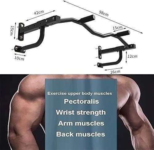 Wall-Mounted Pull Up Bar Home Gym, 660lbs Capacity Heavy Duty Chin Up Bar Upper Body Workout Bar for Strength Training Equipment, Fitness Exercise Frame for Indoor Outdoor Use