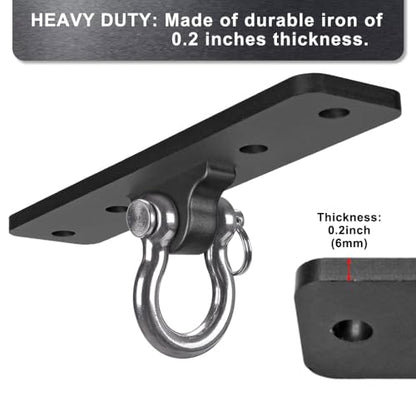 Dolibest Wall Mount Bracket, Ceiling Anchor for Home Suspension Training Kit, Suspension Straps, Gymnastic Rings, Yoga Swing & Hammock, Body Weight Strength Training Systems&Boxing Equipment (2Pcs)