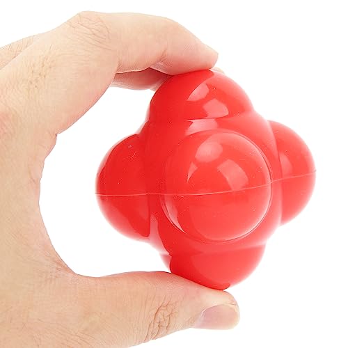 banapoy 6 Sided High Bounce React Ball, Silicone Random Leap Reflexs Training for Hand Eye Coordination Agility for Baseball Soccer Basketball Hockey