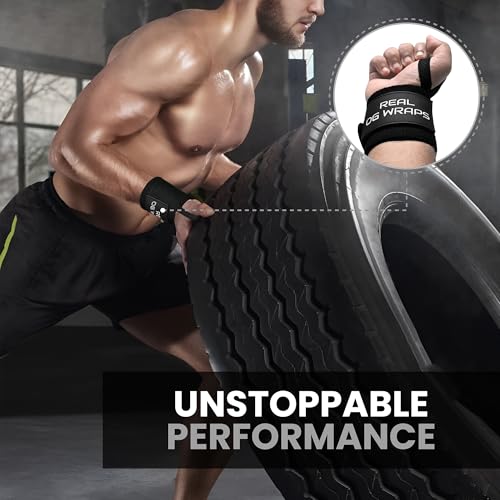 18" OG-Grade Wrist Wraps for Weightlifting – Heavy Duty Wrist Support with Thumb Loop & Lockdown Strap – Wrist Straps for Powerlifting, Bench Press & Gym Training - color: Classic Black