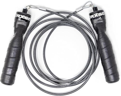 Jump Rope - Black Ops Ergonomic Handles with Trans Black Cable Buff 3.4 | Jump Smart Weighted Speed Rope for Sports & Fitness, MMA, HIIT, Cardio Workout - size: Large