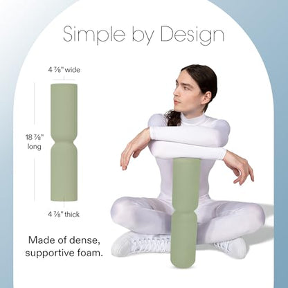 Bala Hourglass Foam Roller (Sage) - Soft Density Back Roller Foam for Physical Therapy, Deep Tissue Muscle Massage, Flexibility & Stretching - Workout Roller for Yoga, Neck, Back & Legs Exercise - color: Sage