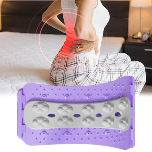 Lumbar Board - Adjustable Arc Traction Massager, Lower Back Stretcher Lumbar Support | Muscle Relaxation, Discomfort Relief, Recovery, Post-Workout, Office, Travel, School | Men, Women, Elderly