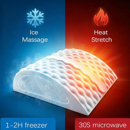Hot & Cold Therapy FSA Pillow for Sciatica Pain Relief, Ice Massage & Heating Stretching - Lumbar Support Pillow for Back Hip Leg & Knee, Gentle & Even, Long-Lasting & Deep Penetrating
