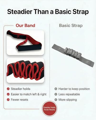Fitness Resistance Bands with Handles, 2026 Upgrade Yoga Stretch Belt Band for Exercise, Numbered Elastic Fashion Puller for Women, Stretchy, Legs, Glute, Workout, Hip, Body Stretcher - color: Red