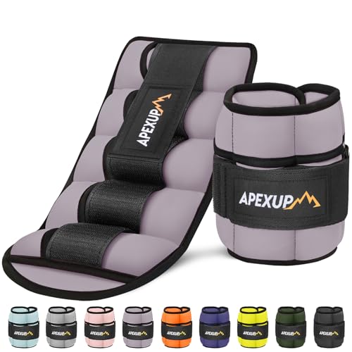 APEXUP Adjustable Ankle Weights for Women and Men, Modularized Leg Weight Straps for Yoga, Walking, Running, Aerobics, Gym, Physical Therapy - color: Pastel Purple, size: 10 Lb Pair (5 Lb Each)