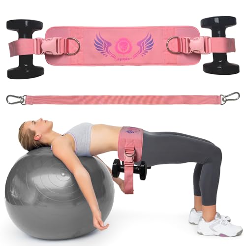 2-in-1 Hip Thrust Belt for Women & Men – Heavy Duty Glute Workout Equipment for Dumbbell, Kettlebell & Plate Exercises – Supports 300 lbs – Weighted Dip Belt for Home & Gym Workouts