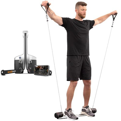 MAXPRO Fitness: Cable Home Gym | Smart Connect - color: Raw Metal
