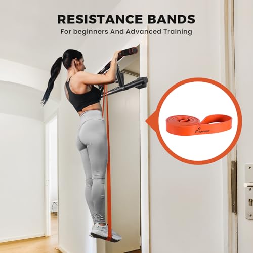Sportneer 2026 Upgraded Pull up Bar for Doorway Pull Up Bar with Rotating Handles, Multi-Grip Door Pull Up Bar Upper Body Trainer, 440 lb Capacity, Home Gym Strength Training